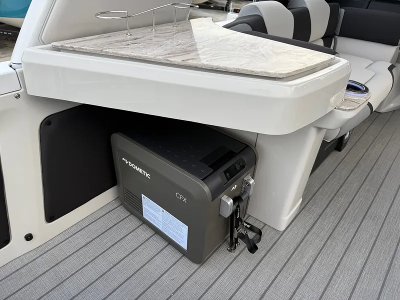 Slide: The Image of Avalon Excalibur - 27 FT Elite Windshield w/ Twin 400HP Mercury V10's and JOYSTICK CONTROLS!! 2025 - 6