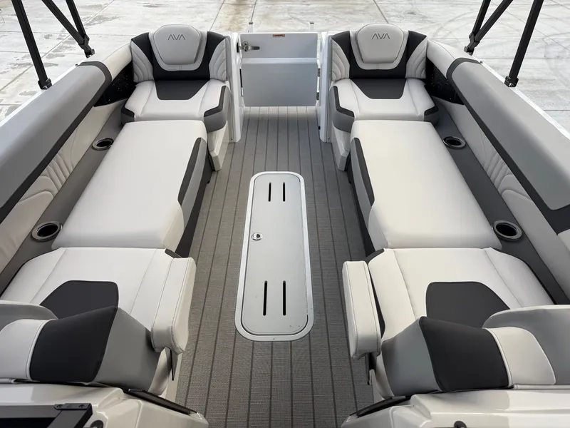 Slide: The Image of Avalon Excalibur - 27 FT Elite Windshield w/ Twin 400HP Mercury V10's and JOYSTICK CONTROLS!! 2025 - 9