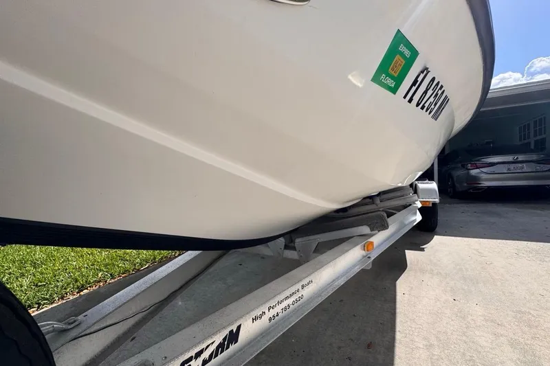 Slide: The Image of 2005 Storm Boats Storm-High Performance on trailer, Florida registration visible. - 25