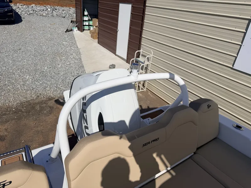 Slide: The Image of 2026 Sea Pro 225FLX Sandbar boat with outboard motor. - 16