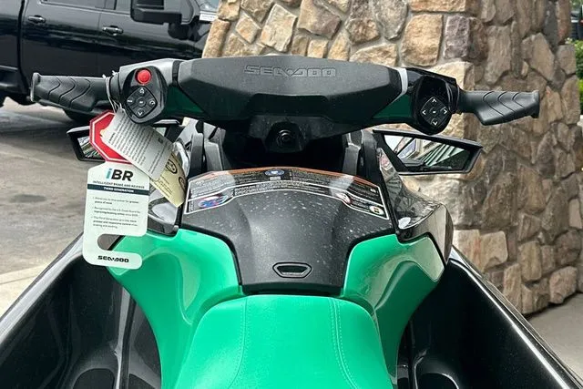 Slide: The Image of 2026 Sea-Doo PWC GTR 230 with iBR technology, green-black. - 13