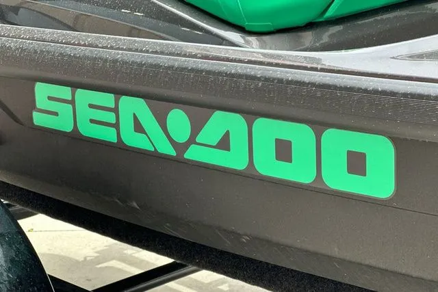 Slide: The Image of Sea-Doo PWC GTR 230 2026 with green logo on black background. - 25