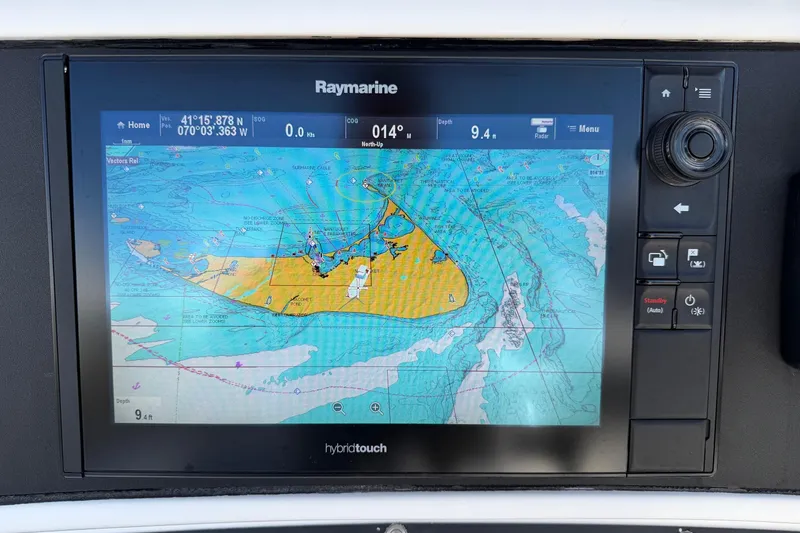 Slide: The Image of Raymarine navigation display on 2004 Boston Whaler 270 Outrage boat. - 26