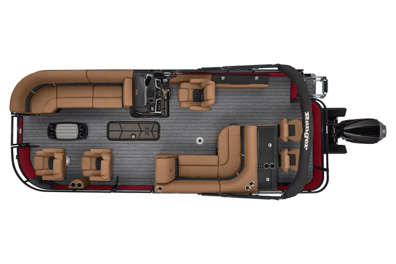 Slide: The Image of 2026 Ranger 223FC boat interior with luxurious seating and modern design. - 4