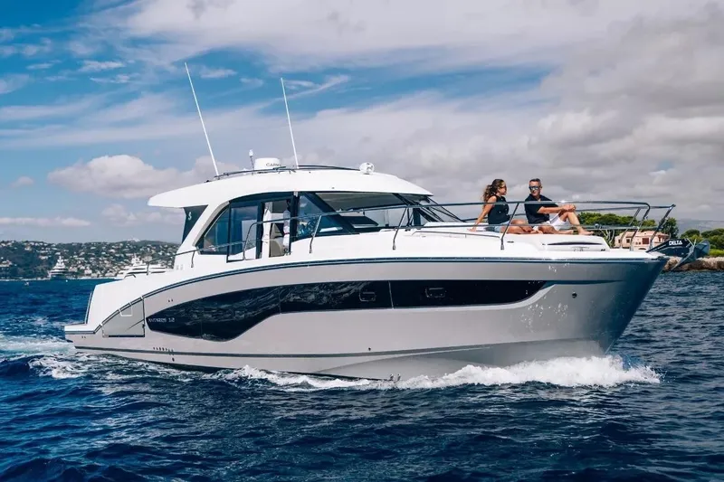 The Image of 2026 Beneteau Antares 12 Coupe on the sea with two people onboard. - 0
