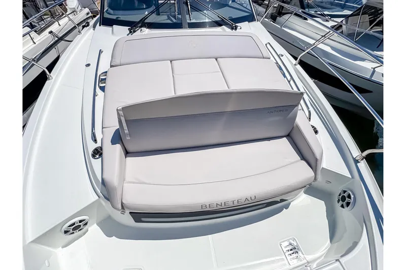 Slide: The Image of 2026 Beneteau Antares 12 Coupe with luxurious sun deck. - 31