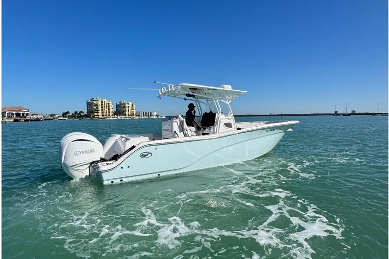 Slide: The Image of 2021 Sea Fox 288 Commander boat on open water. - 8