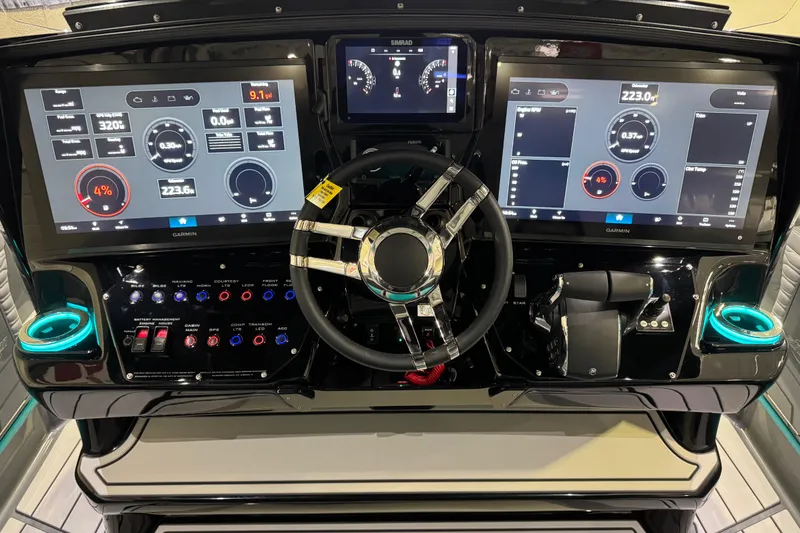 Slide: The Image of 2026 Sunsation 34 CCX dashboard with advanced digital displays and controls. - 19