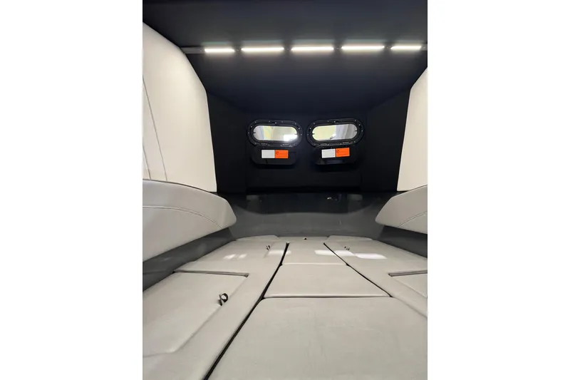 Slide: The Image of Interior cabin of 2026 Sunsation 34 CCX boat with modern design and lighting. - 38