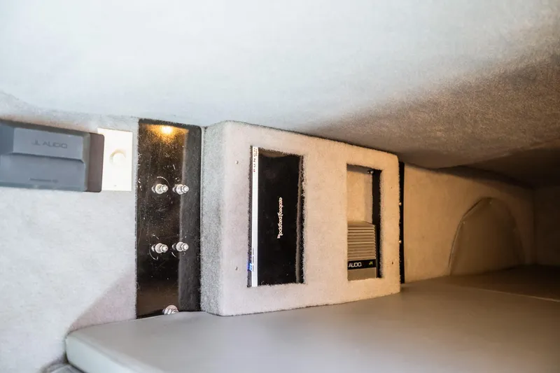 Slide: The Image of Interior of 2008 Nor-Tech 3600 Supercat featuring JL Audio equipment installation. - 41