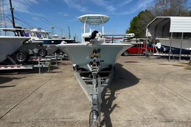 Slide: The Image of 2022 Tidewater 2700 Carolina Bay boat on trailer in outdoor lot. - 6