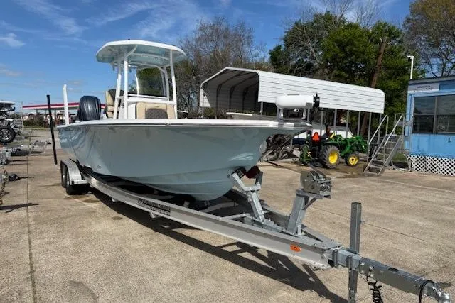 Slide: The Image of 2022 Tidewater 2700 Carolina Bay boat on trailer, parked outdoors. - 7