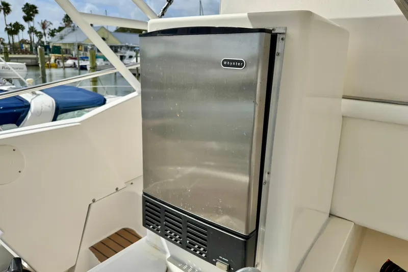 Slide: The Image of Stainless steel Whynter refrigerator on 2000 Silverton 322 Motor Yacht deck. - 8