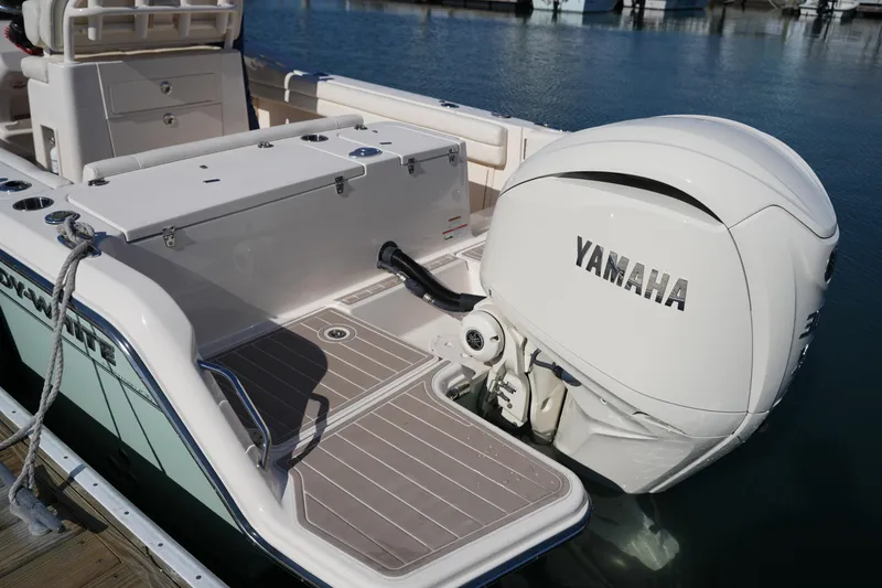 Slide: The Image of 2021 Grady-White Fisherman 236 boat with Yamaha engine at dockside. - 27
