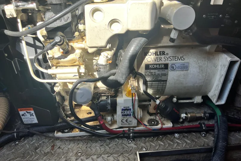 Slide: The Image of Engine compartment of a 2006 Formula 40 Performance Cruiser with Kohler power systems. - 42