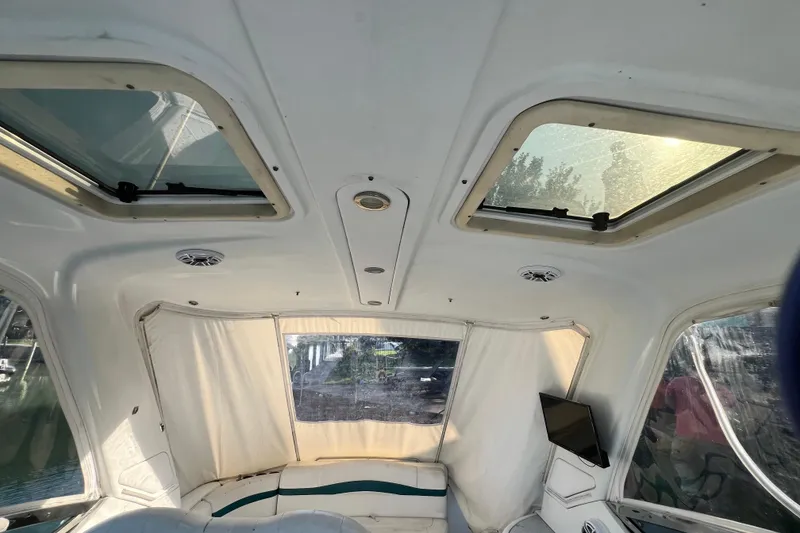 Slide: The Image of Interior view of 2006 Formula 40 Performance Cruiser with skylights and seating area. - 63