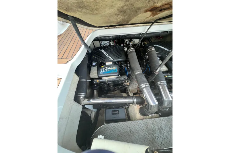 Slide: The Image of Engine compartment of a 2006 Formula 40 Performance Cruiser with MerCruiser components. - 65