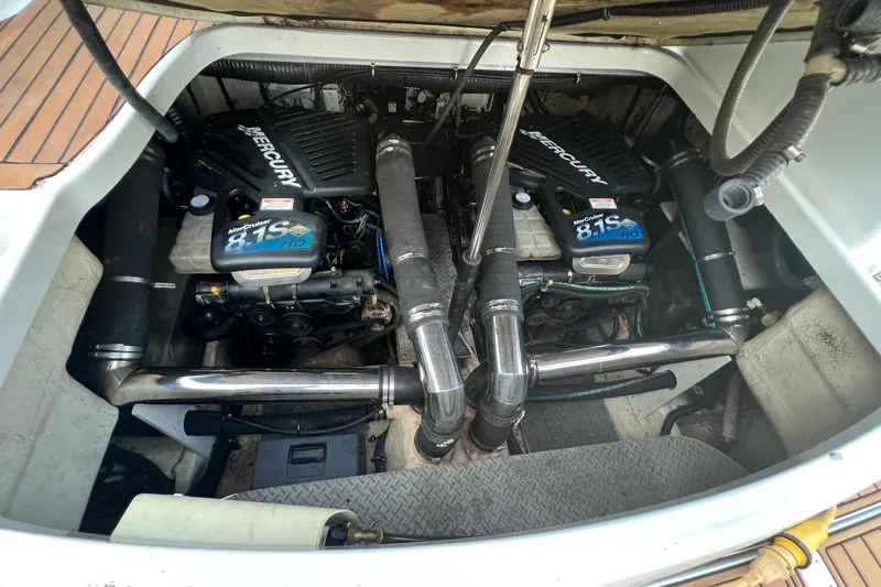 Slide: The Image of Engine compartment of a 2006 Formula 40 Performance Cruiser with twin MerCruiser 8.1S HO engines. - 66