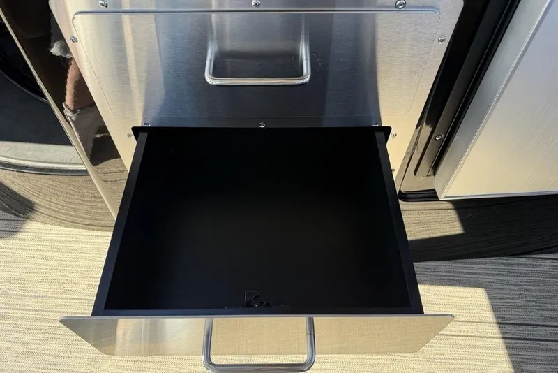 Slide: The Image of Open drawer in 2026 Premier 330 Escalante, showcasing sleek interior design. - 54