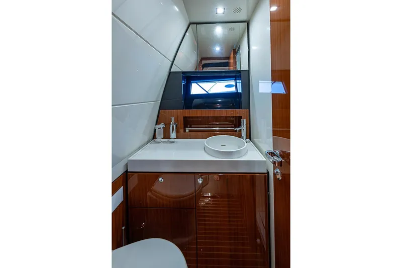 Slide: The Image of Luxurious bathroom interior of 2020 Riva 38' Rivamare yacht with modern fixtures. - 25