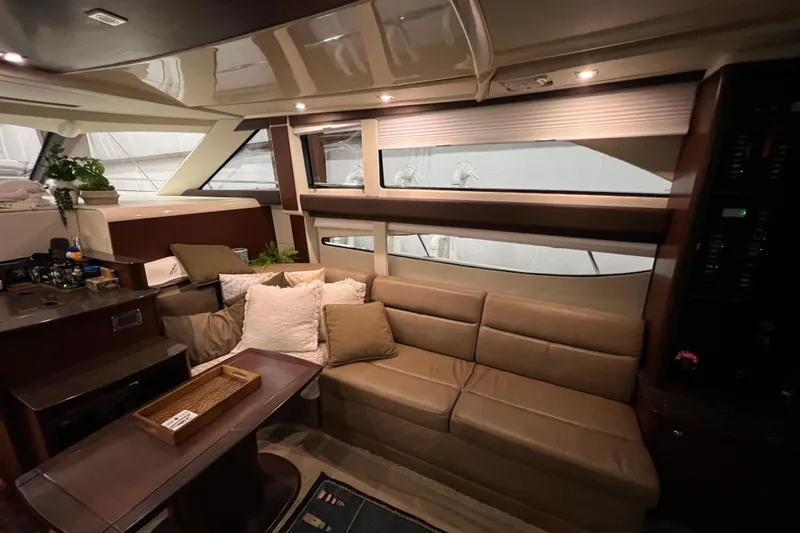 Slide: The Image of Electrical panel inside 2012 Meridian 341 Sedan yacht, featuring control switches and indicators. - 11