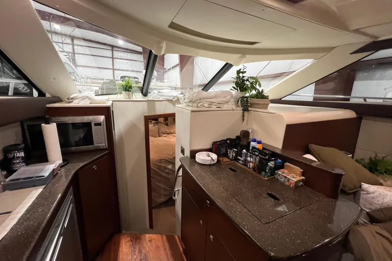 Slide: The Image of Luxurious bathroom in 2012 Meridian 341 Sedan yacht with modern fixtures and shower. - 17