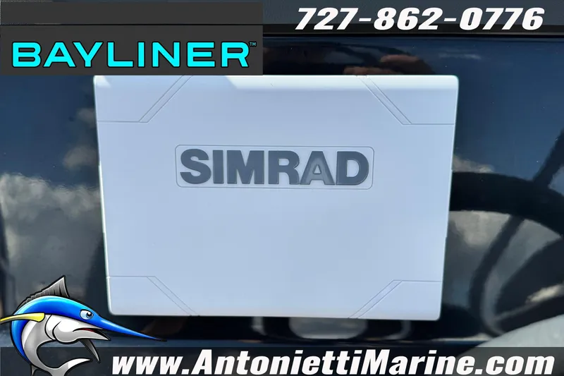Slide: The Image of Bayliner V20 2026 boat featuring Simrad equipment, contact Antonietti Marine for details. - 16