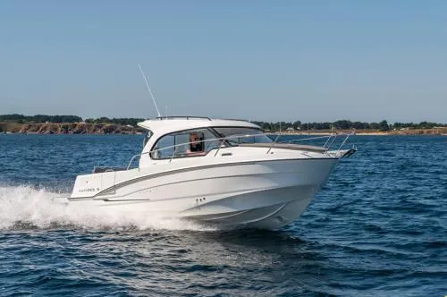 The Image of 2024 Beneteau Antares 8 V2 cruising on open water, showcasing sleek design and performance. - 0