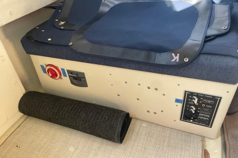 Slide: The Image of 2007 Rosborough RF-246 Sedan Cruiser interior with control panel and seating area. - 27