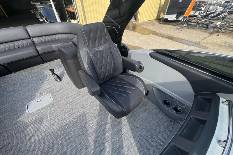 Slide: The Image of Luxurious interior of 2023 Bennington 30 QXFBAX2 boat with plush seating and modern design. - 23