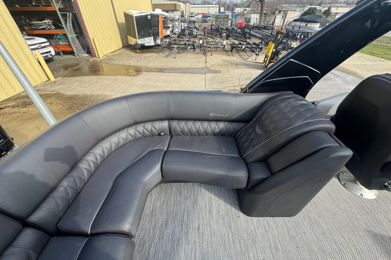 Slide: The Image of Luxurious seating on a 2023 Bennington 30 QXFBAX2 boat, showcasing elegant design and comfort. - 26