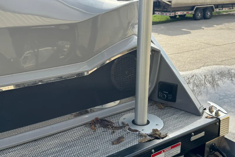 Slide: The Image of 2023 Bennington 30 QXFBAX2 boat detail with speaker and control panel. - 30