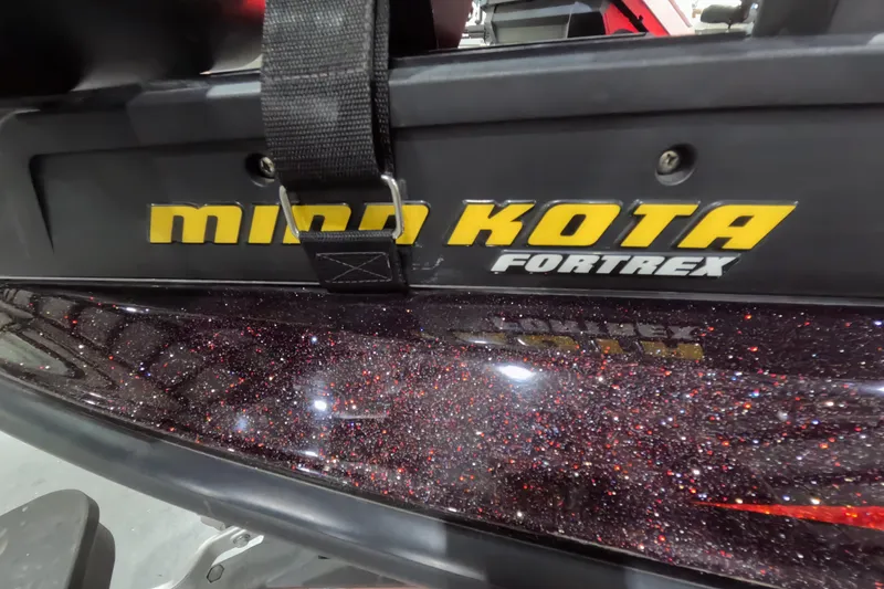 Slide: The Image of 2017 Skeeter FX20 with Minn Kota Fortrex motor, glittery finish detail. - 6