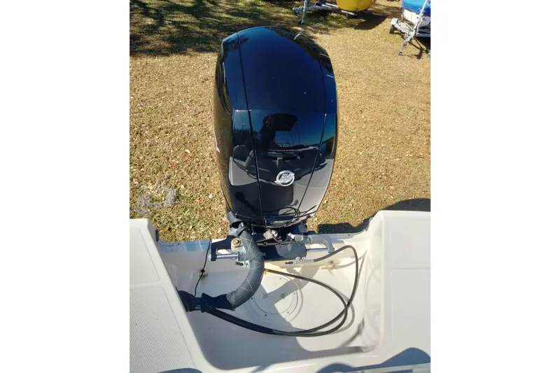 Slide: The Image of 2022 Bayliner VR6 Bowrider OB with outboard motor on display. - 26