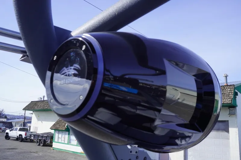 Slide: The Image of Close-up of 2023 Malibu M220 boat speaker system, showcasing sleek design and modern technology. - 34