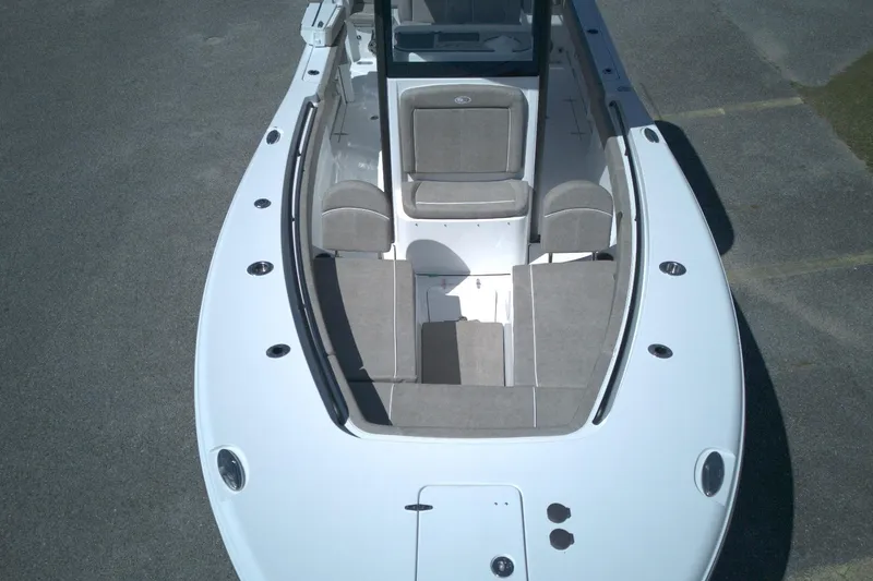 Slide: The Image of 2026 Sea Hunt Gamefish 25 boat, aerial view of spacious seating area. - 14
