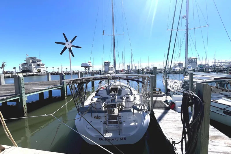 Slide: The Image of Docked 2006 Catalina 400 MkII sailboat in sunny marina, Gulfport, MS. - 4