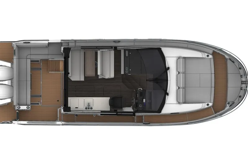 Slide: The Image of Top view of 2026 Jeanneau NC 1095 Fly Series 2 boat layout. - 12
