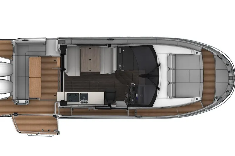 Slide: The Image of Top view of 2026 Jeanneau NC 1095 Fly Series 2 boat layout. - 13