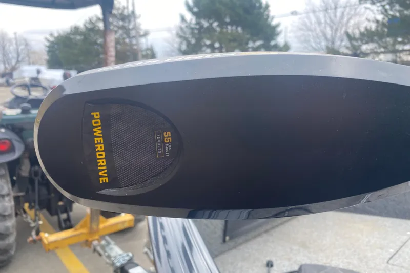 Slide: The Image of Close-up of PowerDrive motor on 2022 Lund 1675 Adventure Sport boat. - 16