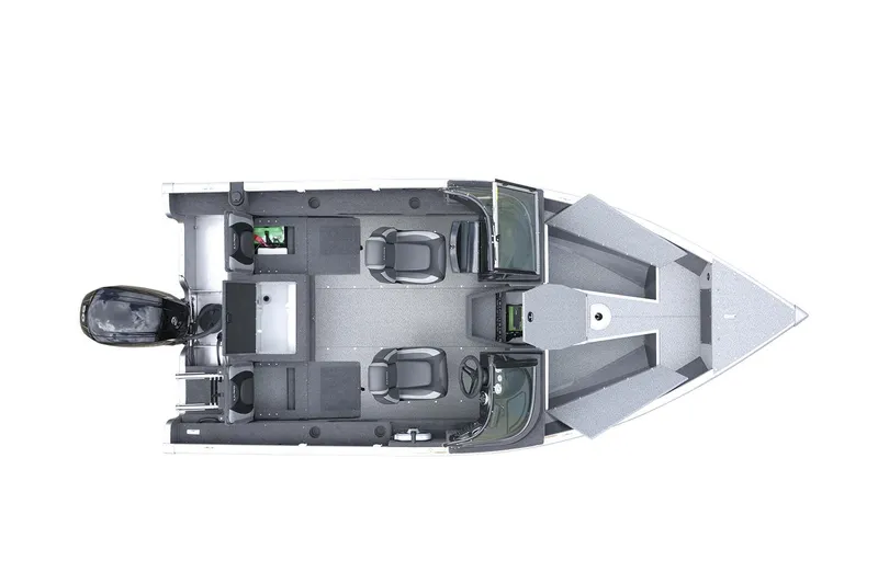 Slide: The Image of Manufacturer Provided Image: Top view of 2022 Lund 1675 Adventure Sport fishing boat interior layout. - 29
