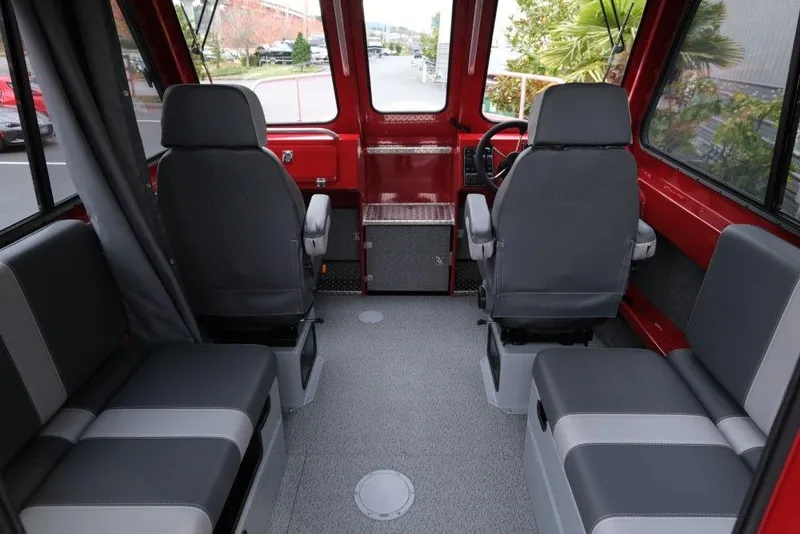 Slide: The Image of Interior of 2026 Hewescraft 240 Ocean Pro ET Hardtop, featuring seating and steering area. - 11
