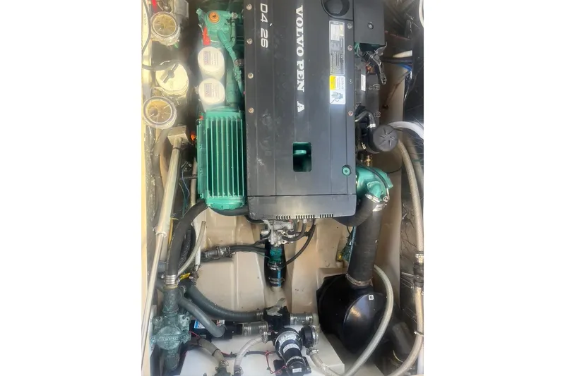 Slide: The Image of Engine compartment of a 2013 Cutwater C-28 with Volvo Penta motor. - 19