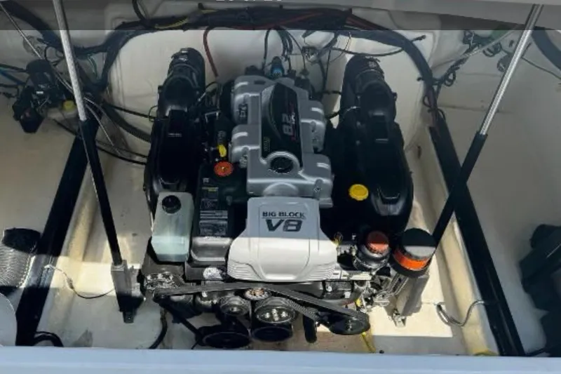Slide: The Image of Engine compartment of 2018 Chaparral 307 SSX with Big Block V8 engine. - 15