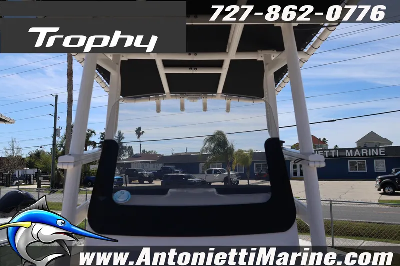 Slide: The Image of 2026 Bayliner Trophy T20CC boat at Antonietti Marine dealership, contact 727-862-0776. - 13