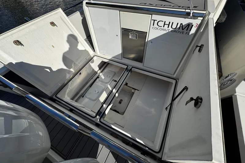 Slide: The Image of Open storage compartment on 2017 Axopar 37 Sun Top boat, Coconut Grove, FL. - 10