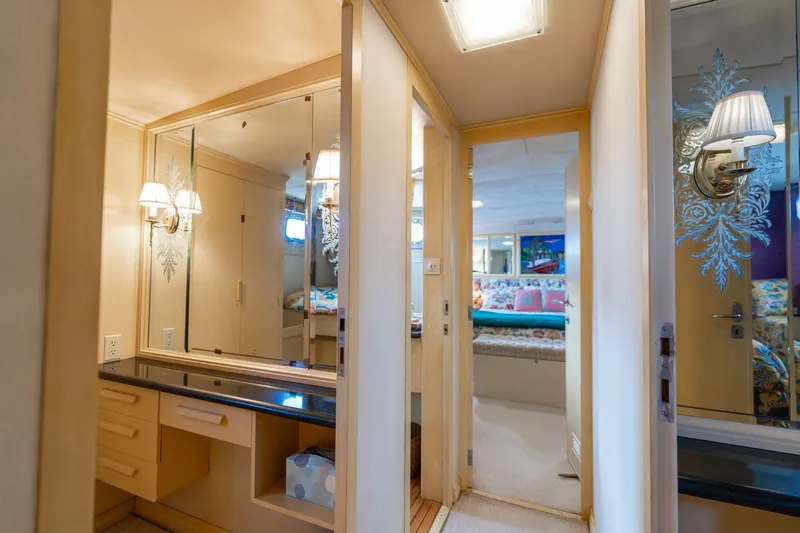 Slide: The Image of Luxurious interior of 1965 De Vries Lentsch 64 Motoryacht with elegant decor and lighting. - 46