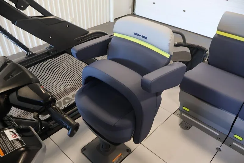Slide: The Image of 2026 Sea-Doo Switch Cruise Limited 18 interior seating with ergonomic design and modern features. - 25
