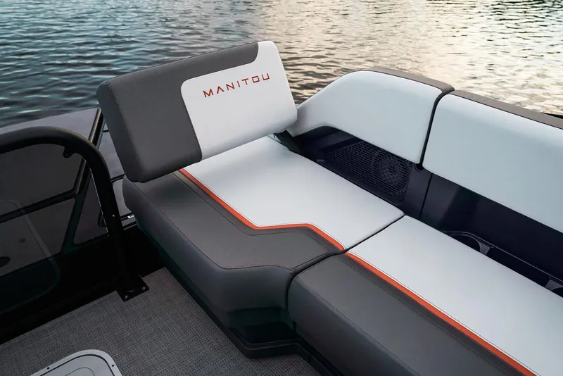 Slide: The Image of Manufacturer Provided Image: Manitou Cruise 2025 boat seat with modern design. - 4
