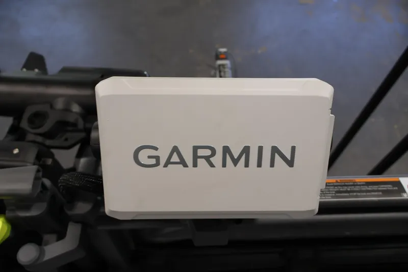 Slide: The Image of Garmin device on 2026 Sea-Doo Switch Fish 18, showcasing advanced navigation technology. - 22